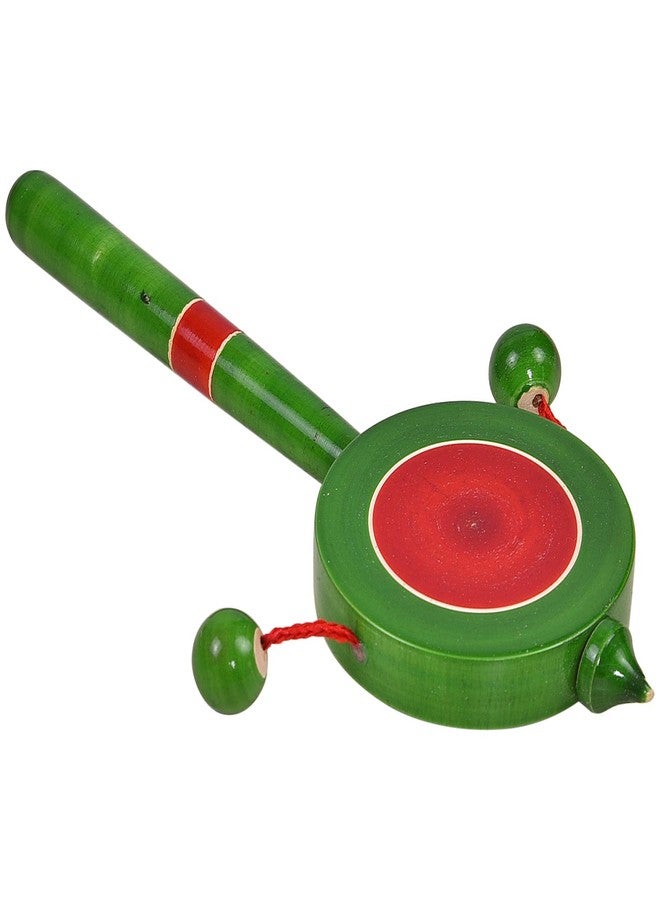 Smartcraft Toddler 'Make In India" Plate Rattle, Wooden Rattle Hand Drum Kids Toy- Multicolor - Image 4